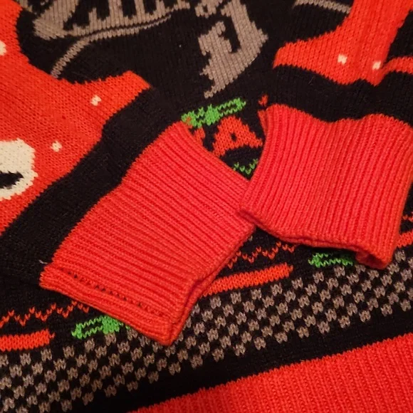 Star Wars Darth Vader Men's Winter Christmas Sweater - Black and Red - Picture 4 of 6